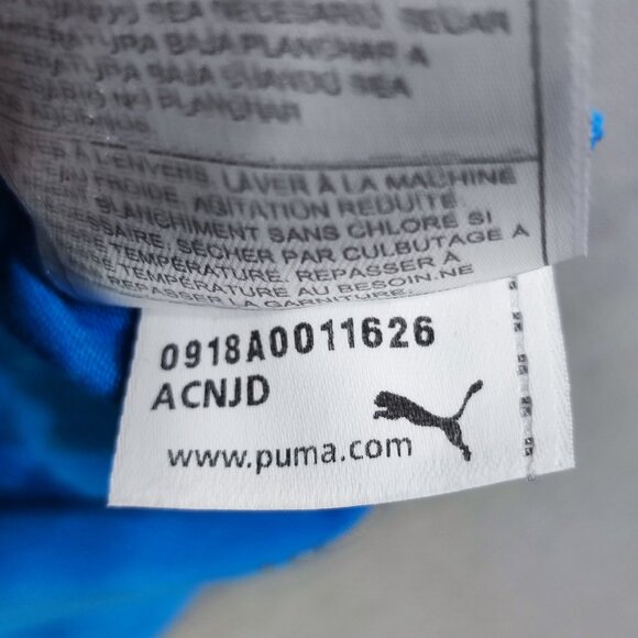 Puma short sleeve T-shirt boys size M (10-12) blue with silver and white graphic - Picture 7 of 10